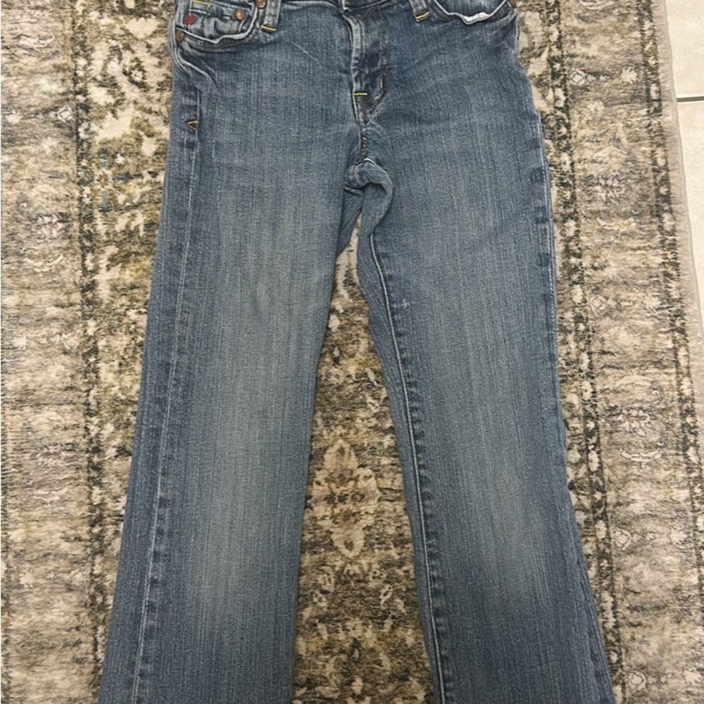 7 For All Mankind Blue Boot Cut Jeans